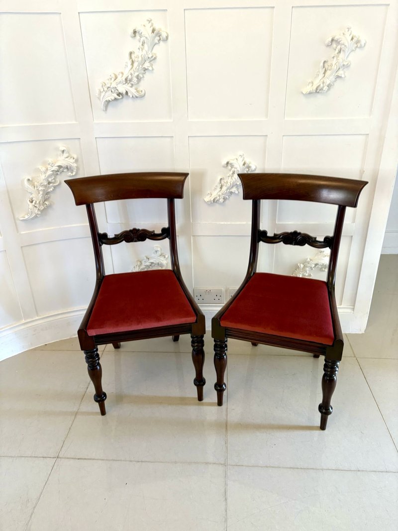 Set of 8 Antique Regency Quality Mahogany Dining Chairs - Image 3
